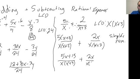 Adding And Subtracting Rationals Part 1 Youtube