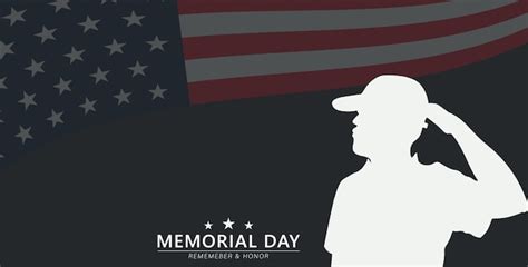 Memorial Day Salute Silhouette