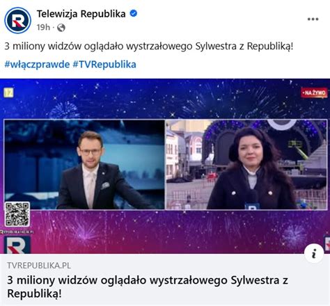 TV Republika ogłasza sukces swojego sylwestra Niezależne dane pokazują