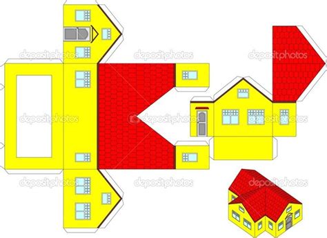 Printable 3d Paper House Craft