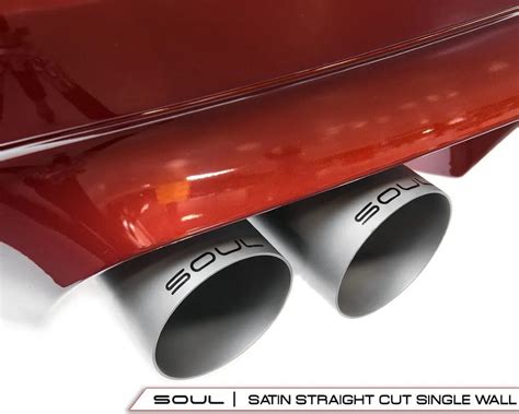 Soul Performance Resonated Muffler Bypass Exhaust With Satin Tips For