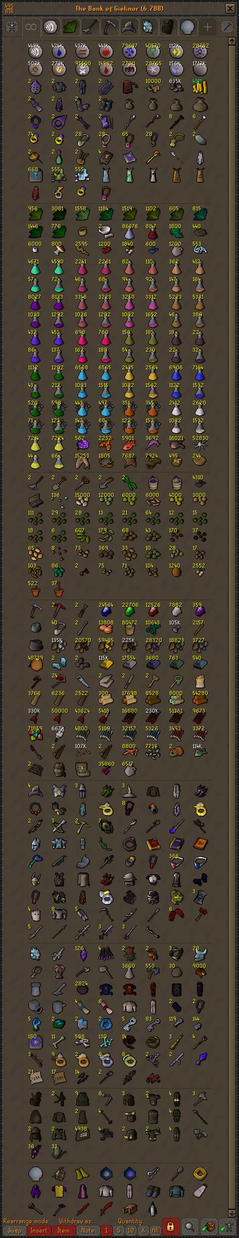 Maxed Ironman Rbanktabs