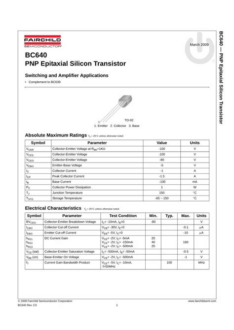 Pdf Pnp Epitaxial Silicon Transistor Solo · Pdf Filebc640 — Pnp