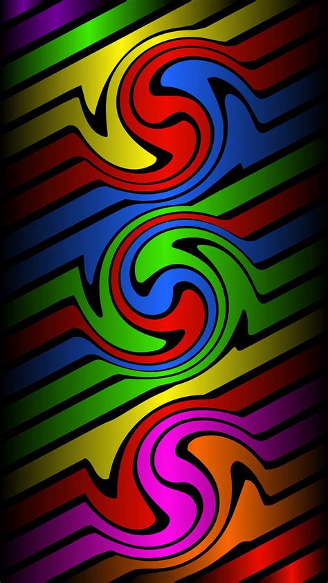 Rainbow Bars Abstract Colorful Twist Hd Phone Wallpaper Peakpx