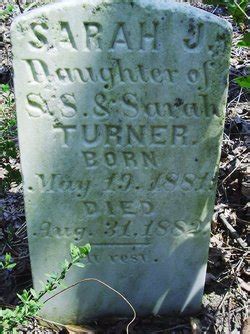 Sarah J Turner Find A Grave Reminne