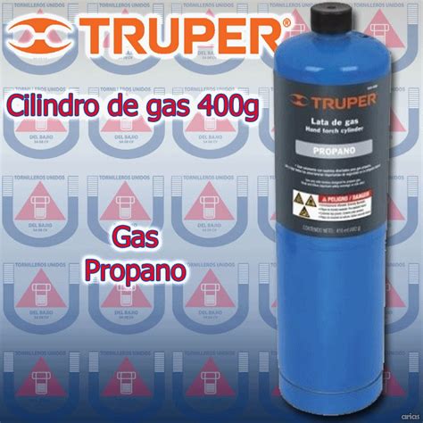 TRUPER CILINDRO DE GAS PROPANO Azul 400gr TORNILLEROS UNIDOS DEL BAJIO