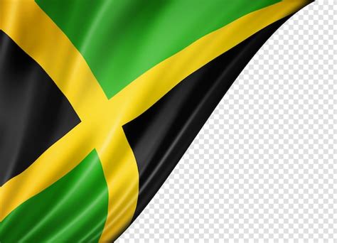 Premium PSD | Jamaican flag isolated on white banner