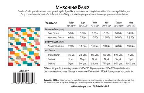 Marching Band Pattern – Atkinson Designs