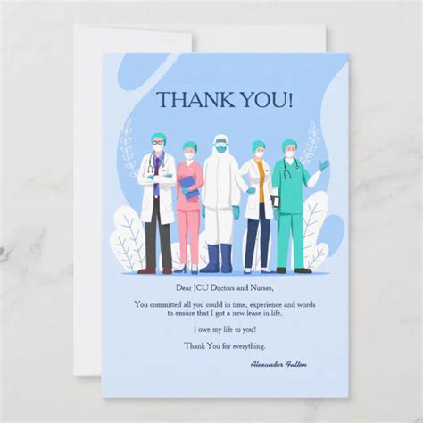 Medical Staff Thank You Card Zazzle