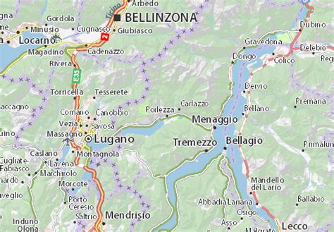 Mappa Michelin Porlezza Pinatina Di Porlezza Viamichelin