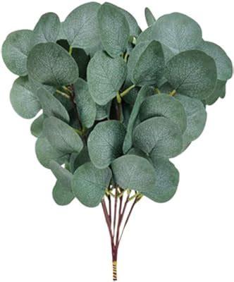 Amazon Supla Pcs Fake Eucalyptus Leaves Stems Bulk Artificial