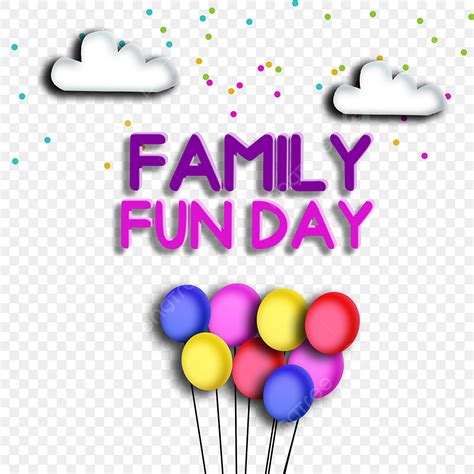 Family Fun Day Clipart Transparent Background, Family Fun Day Full ...