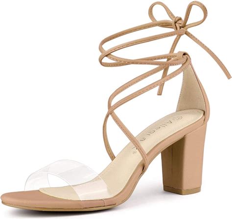 Nude Lace Up Block Heel Atelier Yuwa Ciao Jp