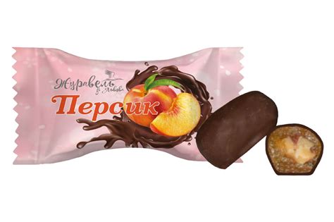 Цукерки «Персик з волоським горіхом» – Журавель зі Львова ТМ