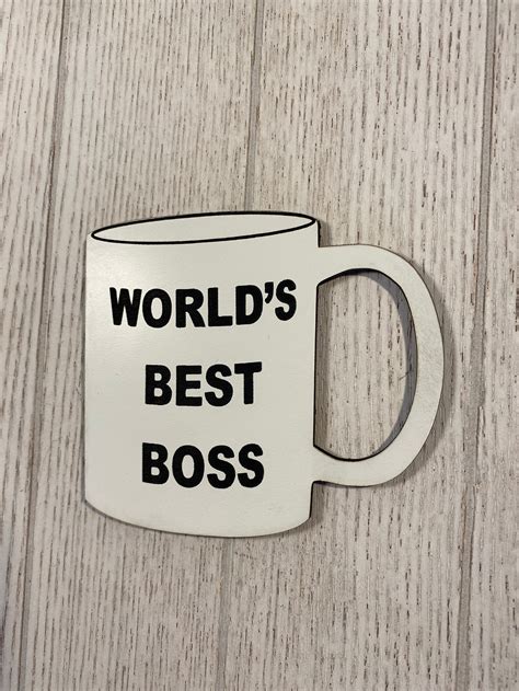 The Office Inspired Worlds Best Boss Mug Magnet Etsy