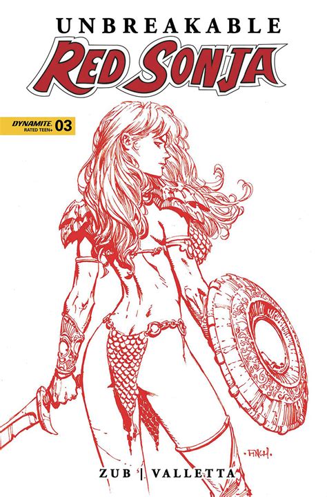 Unbreakable Red Sonja 3 Cover U Incentive David Finch Fiery Red Cover