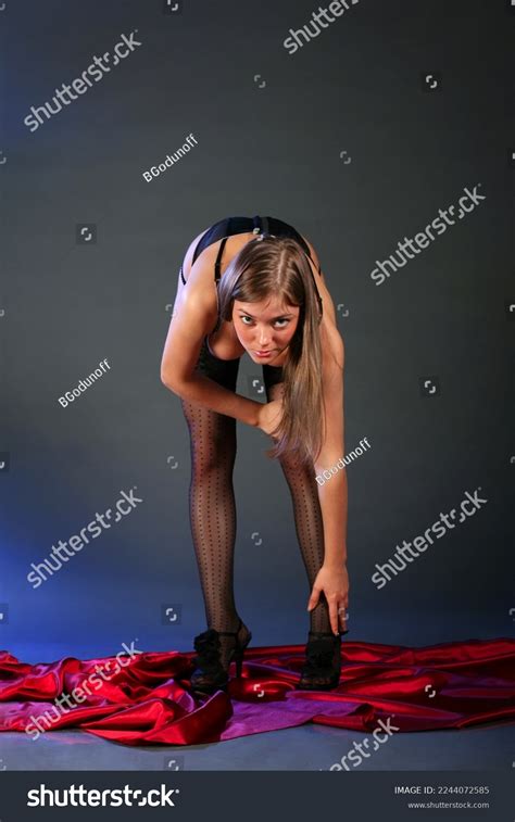 Beautiful Sexy Blonde Lingerie Posing Studio Stock Photo Shutterstock