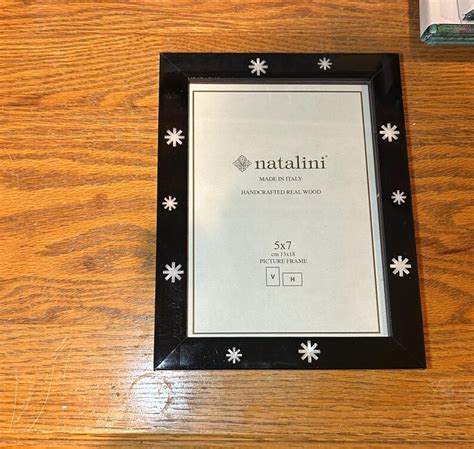 NEW Natalini Black And White Stars Picture Photo Frame 5 X 7 Italian