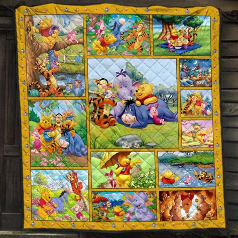 Winnie The Pooh Blanket Disney Characters T For Lovers Quilt Inktee Store Winnie The Pooh