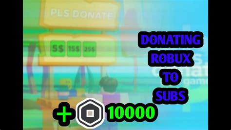 Donating Robux To Subscribers In Pls Donate Offline Donations YouTube