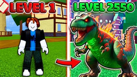 Noob To Max Level With T Rex Fruit Lvl Full In Blox Fruits