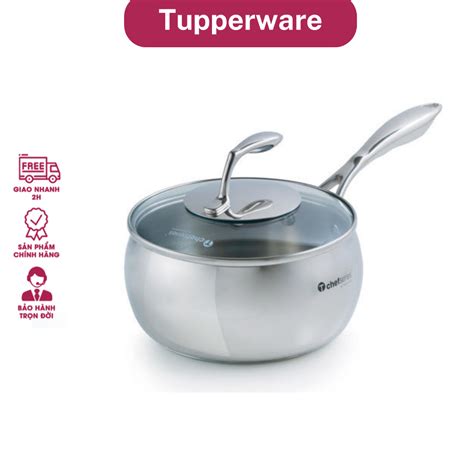 Tupperwarenồi Quánh Tupperware T Chef Series Saucepan 24l Nắp Kính