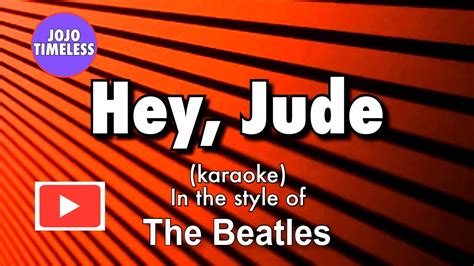 Hey Jude Karaoke Youtube