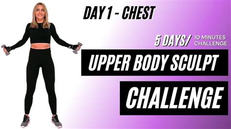 A Woman In Black Top And Leggings With Text Reading 5 Day 1 Chest Upper