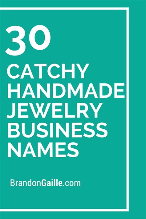 31 Catchy Handmade Jewelry Business Names Handmade Jewelry Business