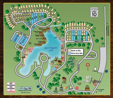 Deer Run Rv Resort Map And Rules Rv Camping Crossville Tn