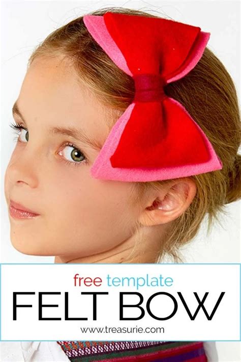 Felt Bow Template Free Printable Felt Bow Tutorial Treasurie