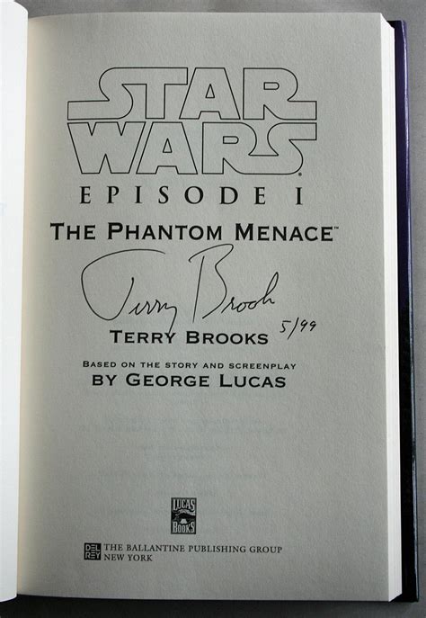 Star Wars Episode I The Phantom Menace By Brooks Terry Fine