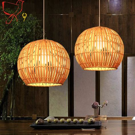 Country Style Bamboo Pendant Lights Southeast Asia Style Handmade