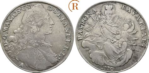 Bayerm Taler Madonnentaler Amberg 1770 A Maximilian III Joseph 1745