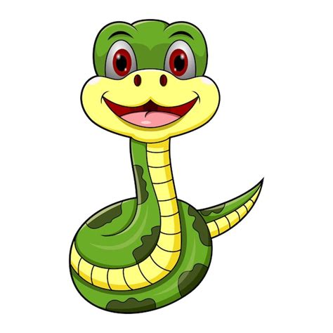 Premium Vector Cartoon Cute Happy Snake Smile