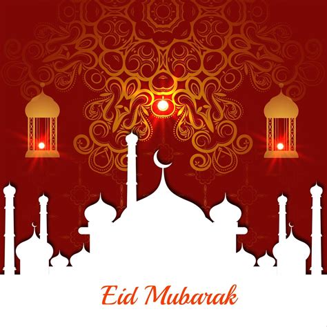 Abstract Holy Elegant Decorative Background For Eid Mubarak Vector