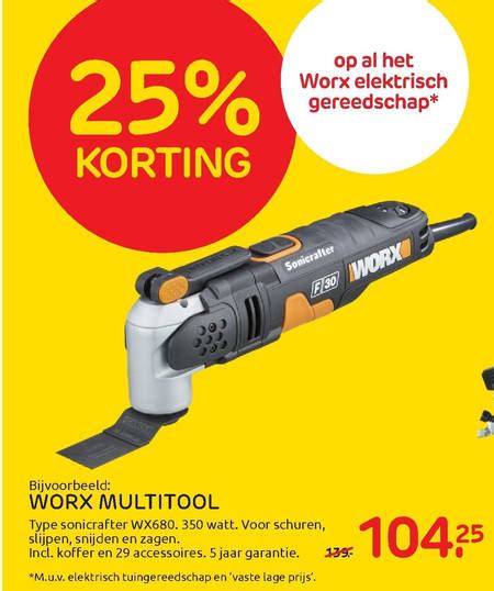 Worx Electrisch Gereedschap Multitool Folder Aanbieding Bij Praxis