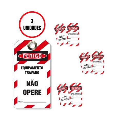 Etiqueta De Seguran A Bloqueio N O Opere Vermelho Epi Tagout