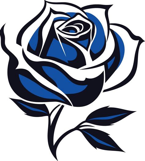 Blue Rose Illustration 49262094 Vector Art at Vecteezy