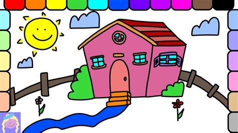 House Drawing Color at PaintingValley.com | Explore collection of House ...