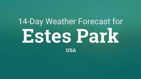 Estes Park Usa 14 Day Weather Forecast