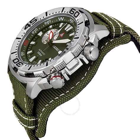 Seiko Superior Automatic Army Green Dial Green Canvas Men S Watch Ssa055 Superior Seiko