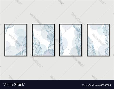 Abstract White And Blue Nude Watercolor Circle Vector Image