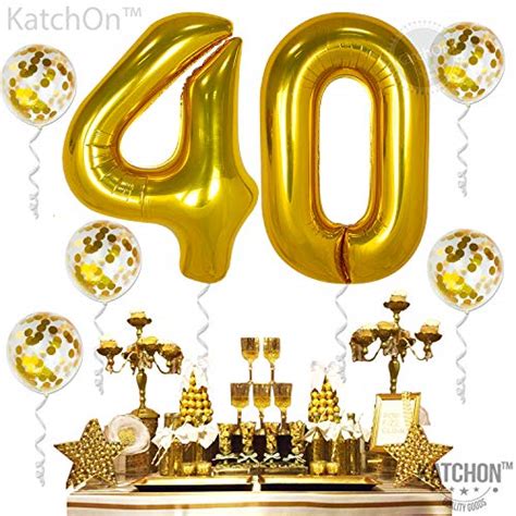 Buy Big Gold 40 Balloon Numbers 40 Inch Gold Confetti Balloons And