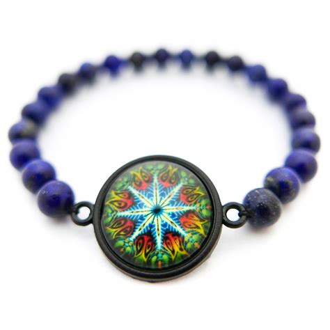 Bransoletka Kamie Lapis Lazuli Niebieski Mandala Por Wnaj Ceny