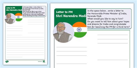 Free Free Letter To Prime Minister Modi Teacher Made