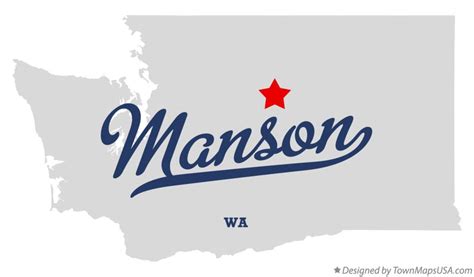 Map of Manson, WA, Washington