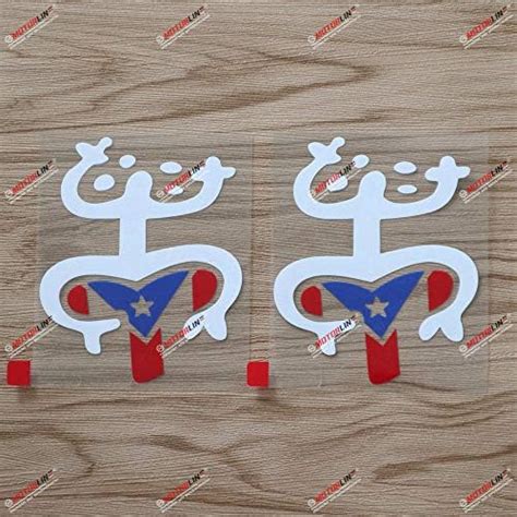 Amazon 2X Puerto Rico Flag Coqui Frog Taino Decal Sticker Car