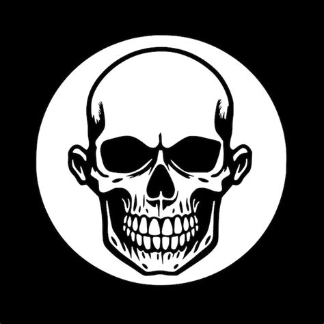 Premium Vector Skull Black And White Isolated Icon Vector Illustration