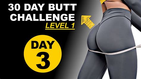 30 Day Butt Challenge Day 3️⃣ Level 1 🟡 Working Out Every Day